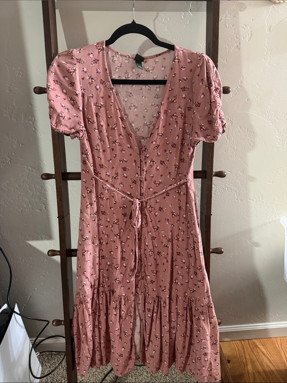 Wild Fable Cottagecore Floral Babydoll Tie Waist Dress Women’s Size XS